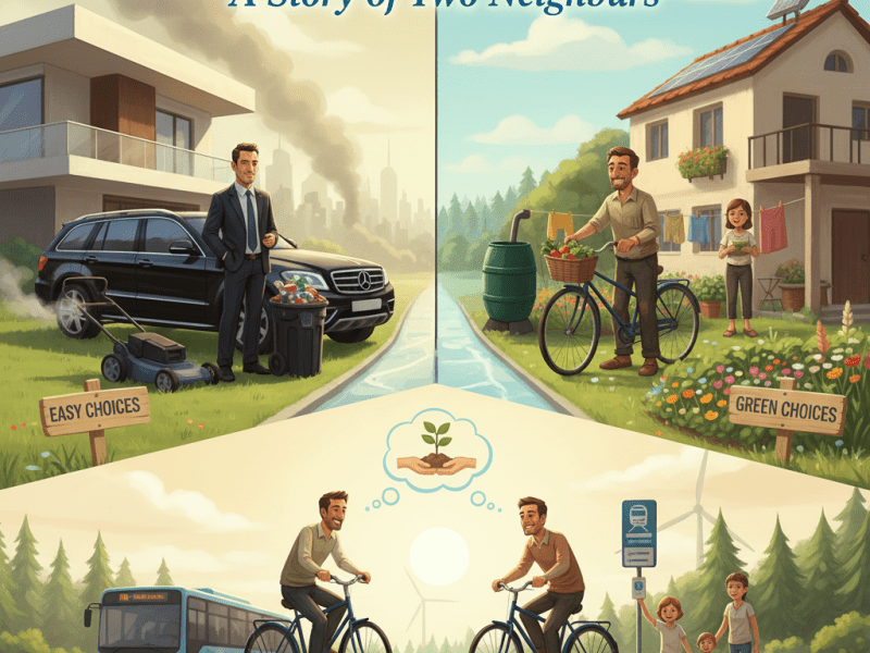 How Small Choices Create a Greener World: A Story of Two&nbsp;Neighbours
