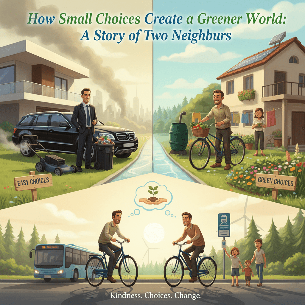 How Small Choices Create a Greener World: A Story of Two&nbsp;Neighbours